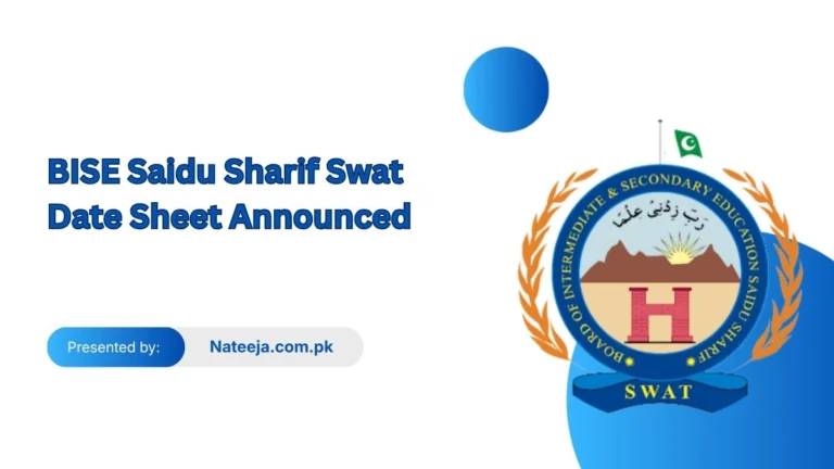 BISE Saidu Sharif Swat Date Sheet 2026 Announced for HSSC Part I & II