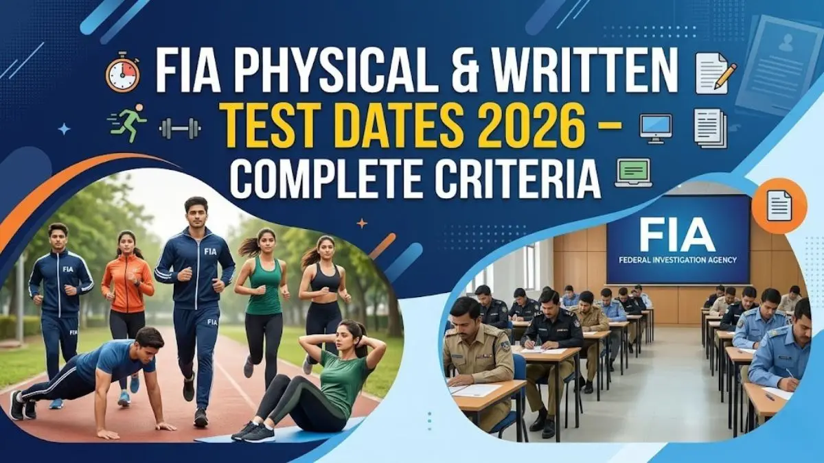 FIA Physical and Written Test Dates 2026