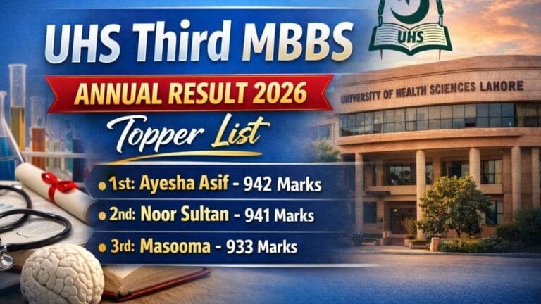UHS Third MBBS Annual Result 2026 Topper List – Link Out